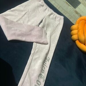 Juicy Couture Girls Pink Velvet Leggings Size Medium